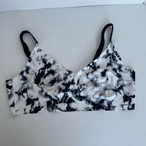 Victoria’s Secret XL Bralette Black Gray White Tie Dye